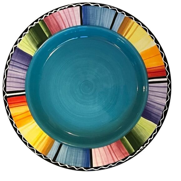 Certified International Nancy Green 1 Blue Round Dinner Plate Replacement - Picture 1 of 2